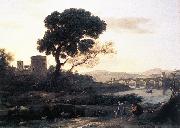 Claude Lorrain Landscape with Shepherds - The Pont Molle oil